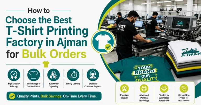 Best T-Shirt Printing Factory in Ajman for Bulk Orders